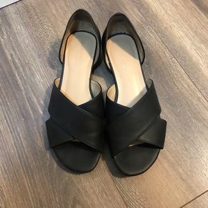 Black leather casual sandals from Naturalizer